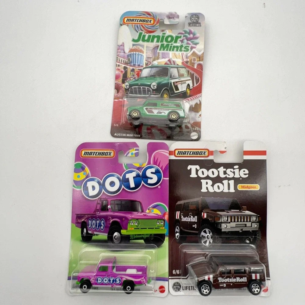 Matchbox‎ Candy Series Lot 3 Cars (Nissan Junior Dots + Austin Mini + Hummer H2)